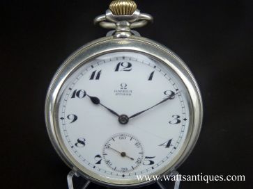 OMEGA OPEN FACE POCKET WATCH