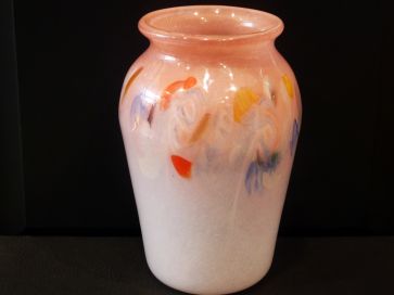 PINK ART GLASS VASE