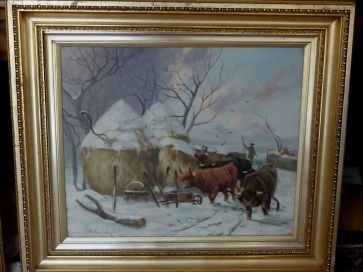 PAIR OF HIGHLAND CATTLE O.P. - WILTON MOTLEY