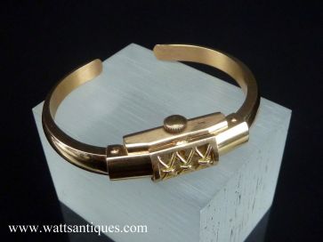 18K GOLD LADIES CUFF WATCH