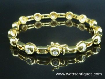 18K YELLOW GOLD DIAMOND BRACELET 