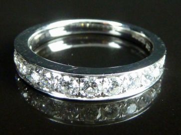 WHITE GOLD 1/2 ETERNITY RING *NEW*