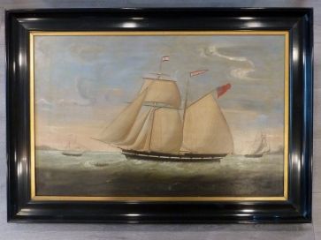 OIL PAINTING - SCHOONER - THE VINE