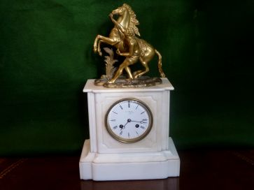 FRENCH MARBLE MANTLE CLOCK