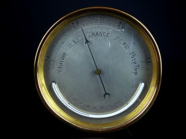 BRASS BAROMETER / THERMOMETER