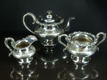 3 PIECE PLATED TEA SERVICE
