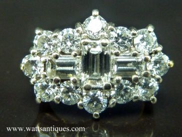 FANCY DIAMOND CLUSTER RING