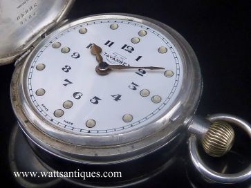 TAVANNES SILVER BRAILLE POCKET WATCH