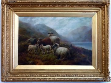 SHEEP ON HILL BY W. H. WATSON