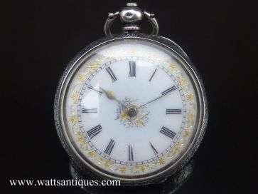  LADIES SILVER POCKET WATCH