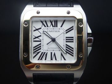 CARTIER SANTOS 100 ST. STEEL & GOLD