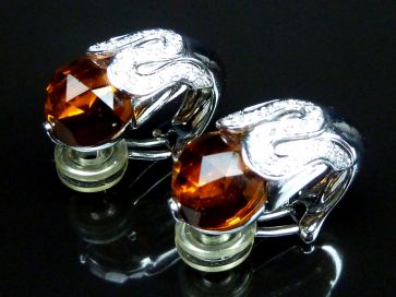 18ct GIANNI VERSACE DIAMOND EARRINGS