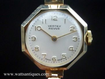 VERTEX 9K GOLD LADIES WATCH 1967