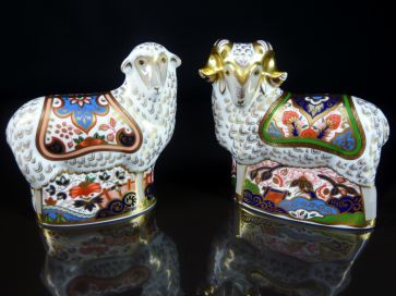 ROYAL CROWN DERBY RAM & EWE