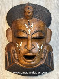 TRIBAL CARVED FACE MASK