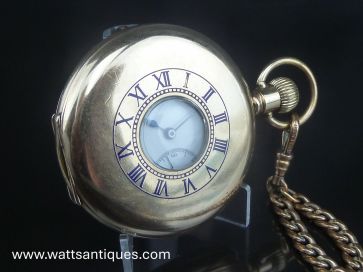 ELGIN 1/2 HUNTER POCKET WATCH & CHAIN