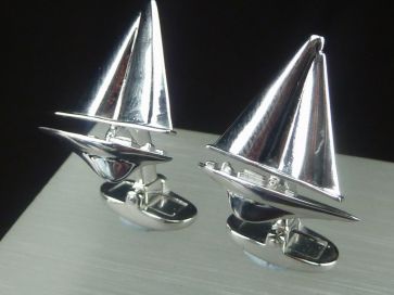 SOLID SILVER YACHT CUFFLINKS