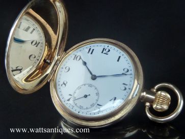 10K GOLD FILLED HUNTER POCKET WATCH