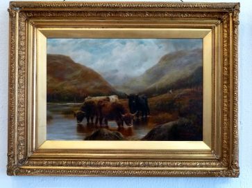 CATTLE DRINKING BY W. H. WATSON