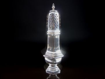SOLID SILVER SUGAR CASTER
