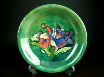 MOORCROFT ORCHID SIGNED PLATE