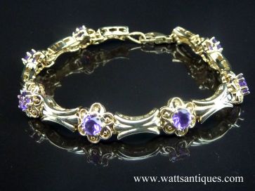 9K AMETHYST BRACELET